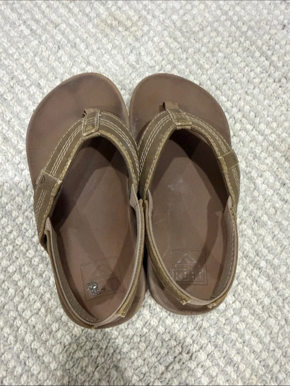 Kids Brown Backstrap Flip Sandals
